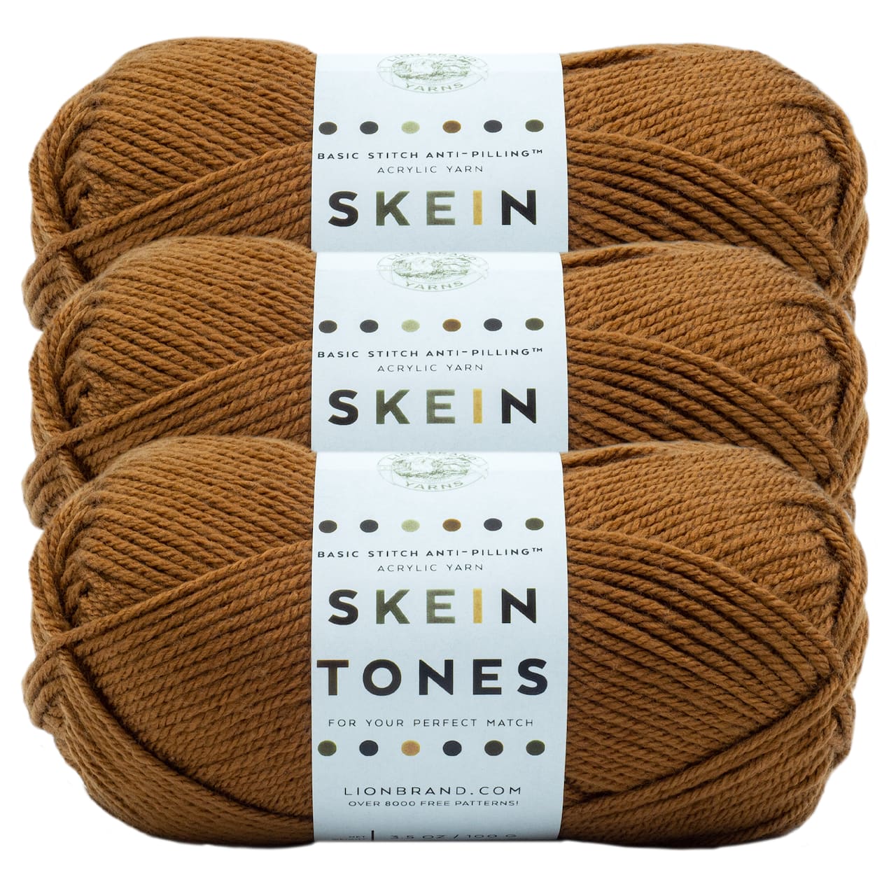 3 Pack Lion Brand® Basic Stitch Anti Pilling™ Skein Tones Yarn